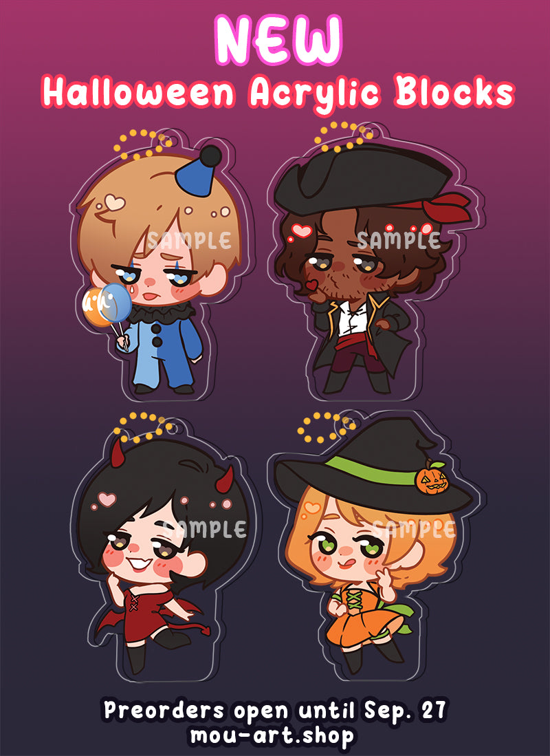 RE Halloween Acrylic Block Charms