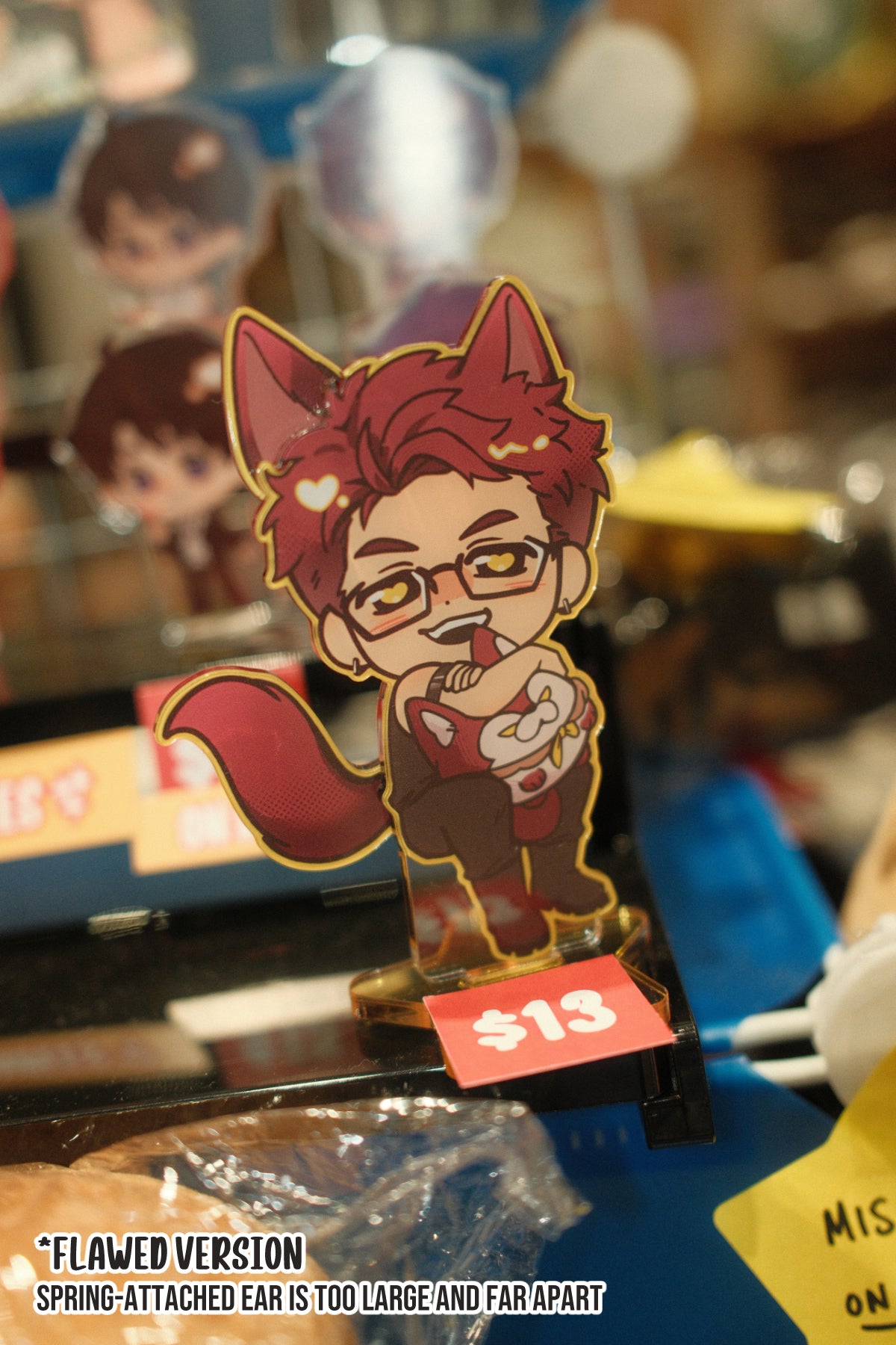 Red Wolf Wagging Standee