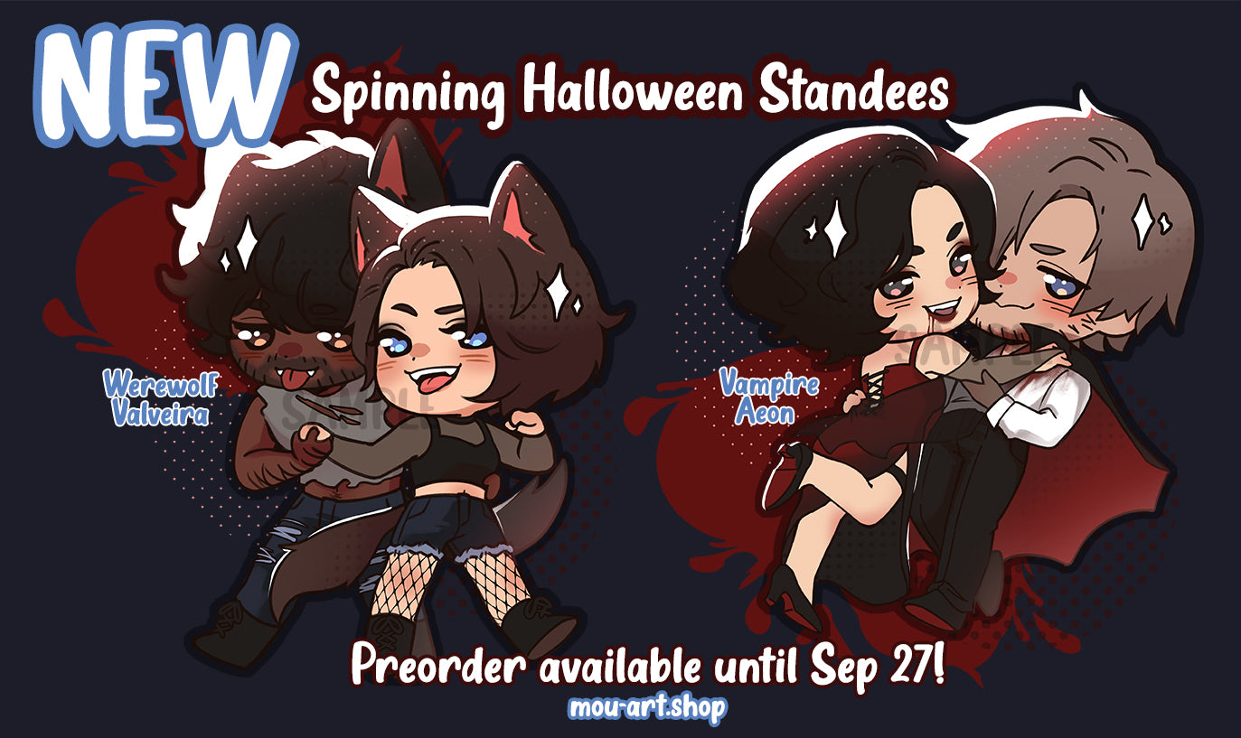 RE Halloween Spinning Standees